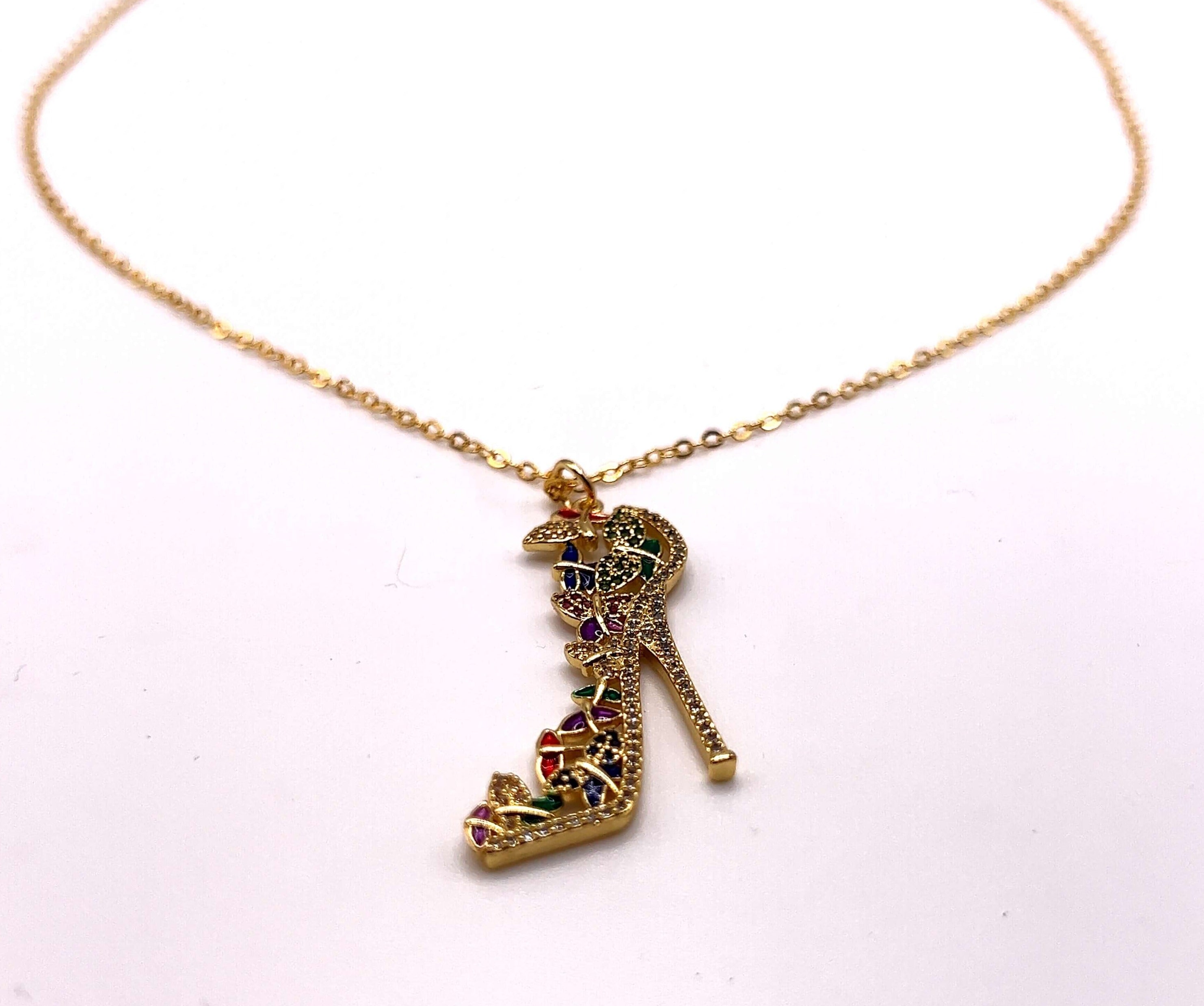 High deals heel necklace