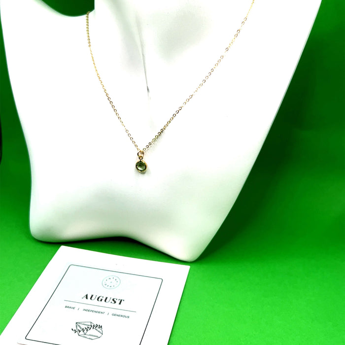 November Birthstone Necklace Made With Swarovski® Crystals - Gold